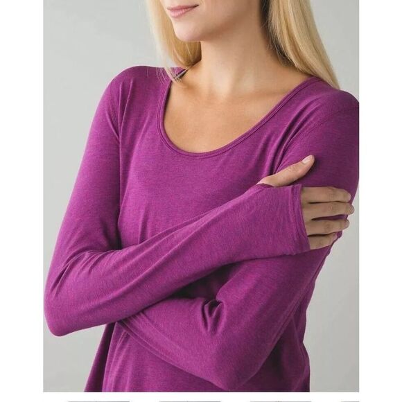 Lululemon Activewear Draped Back Long Sleeve Top Sm/Med - Picture 1 of 7